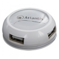 HUB USB 2.0 ATLANTIS TRAVELHUB 200 P014-GH905-W 4 Porteﾸ White