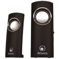 CASSE ATLANTIS "Soundpower 340" 2.0 2W RMSﾸ Elegante finitura high glossy Nero Lucido P003-C12-B