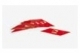 Confezione n24 strisce rosse rinfrangenti adesive asta G0461