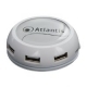 HUB USB 2.0 ATLANTIS DESKTOP 7  P014-GH902-W 7 Porteﾸ Alimentatore AC in dotazioneﾸ White