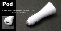 Adattatore caricabatteria accendisigari auto USB per Ipod, mp3,