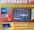 Autoradio Digitale 2 Din  7" FULL HD GPS Navigatore DVD DVB-T SD Garanzia e Assistenza 24 Mesi Diretta Del Produttore