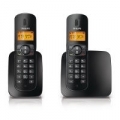 TELEFONO PHILIPS CORDLESS CD1802B/23 DUO Display Alfanumerico Identificativo Chiamate 10 Suonerie 50 Nominativi in Rubrica