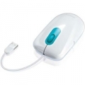 MOUSE PHILIPS SPM5900 USB OPTICAL Cavo Retrattile BIANCO & CELESTE