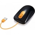 MOUSE PHILIPS SPM5900B USB OPTICAL Cavo Retrattile Nero & Giallo