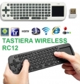MINI TASTIERA WIRELESS RC12 CON TOUCHPAD PER MINI PC ANDROID TV BOX MOUSE PAD