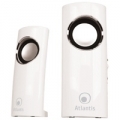 CASSE ATLANTIS "Soundpower 340" 2.0 2W RMS Elegante finitura high glossy Bianco Lucido P003-C12-W