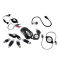 KIT PORTATILE NILOX x NB E NETBOOK Mini Mouse + Cavo LAN + Cavo USB Retrattile + 4 Adattatori USB + Luce LED USB + Cuffia Skype