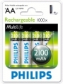 BATTERIE RICARICABILI PHILIPS R6B4A210/10 4xSTILO "AA" Ni-MH 2100 mAhﾸ 1ﾸ2 Volt
