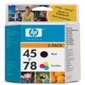 INK HP SA308AE Conf. Multipack 2 Cartucce N.45/78 X DJ1180C DJ1220c DJ1280 DJ3810 DJ3816 DJ3820 DJ3822 DJ6122 DJ6127 DJ916c