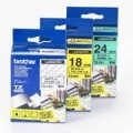 NASTRO BROTHER TZ111 6mm Nero/Trasparente x PT900
