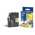 NASTRO BROTHER TZ611 6mm 8m Nero/Giallo x PT900