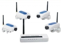 Kit dvr wireless usb 4 telecamere 2,4 ghz audio video