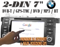 BMW E46 Autoradio 7" LCD Touchscreen DVD Dvb-t Navigatore GPS 7800-E46