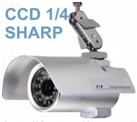 Telecamera CCD 35 led infrarossi spiovente 6mm 1/4 sharp