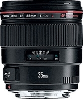 OBIETTIVO CANON EF 35mm F/1.4 L USM 72mm incl. astuccio e paraluce "PROF. GRANDANGOLO"