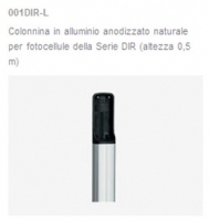 Colonnina in alluminio anodizzato DB-L H=0,5M