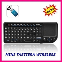 TASTIERA WIRELESS 2,4GHZ CON TOUCHPAD E PUNTATORE LASER