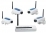 Kit dvr wireless usb 4 telecamere 2,4 ghz audio video
