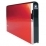 BOX ESTERNO ATLANTIS USB 2.0 x STORAGE 2ﾸ5" ALLUMINIO HDD IDE Rosso