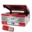 GIRADISCHI + RADIO + SD/USB ENCODER NILOX SPEAKER INTEGRATIﾸ ROSSO
