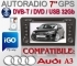 Autoradio Digitale 7" AUDI A3 Navigatore GPS TMC DVD USB Garanzia e Assistenza 24 Mesi Diretta Del Produttore