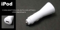 Adattatore caricabatteria accendisigari auto USB per Ipod, mp3,