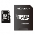 MICROSDHC ADATA 8GB Class 4 incl. Adapter - AUSDH8GCL4-RA1