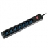 MULTIPRESA ATLANTIS P011-SL3007-B 7 POSTI SHUKO + INTERRUTTOREﾸ NERA
