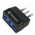 RIDUTTORE ATLANTIS P011-SL1031-Bﾸ Riduttore di corrente per spine da 16A (grande) a 10A (piccolo). Colore Nero