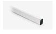 Asta in alluminio verniciata bianca 60 x 40 x 4200 mm G0401