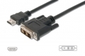 HDMI 19 poli tipo A maschio - DVI/D 18+1 poli maschio metri 2