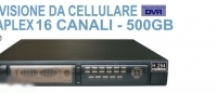 Dvr 16 ch H.264 pentaplex lan/ vga / visione da cellulare 400fps