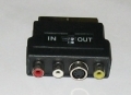 Adattatore Scart con jack rca e selettore IN/out